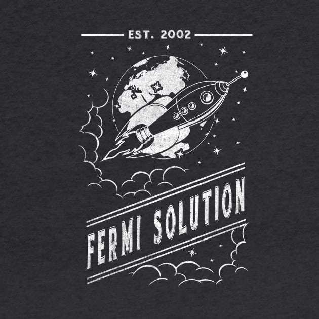 The Fermi Solution (white monochrome) by nukular_designs